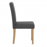 Chaise Chêne Tissu - Jackson Gris Foncé
