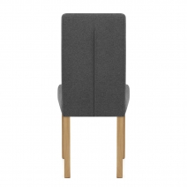Chaise Chêne Tissu - Jackson Gris Foncé