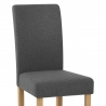 Chaise Chêne Tissu - Jackson Gris Foncé