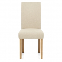 Chaise Chêne Tissu - Jackson Crème