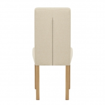 Chaise Chêne Tissu - Jackson Crème