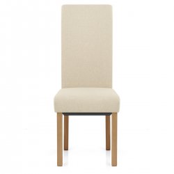 Chaise Bois Tissu - Carolina Gris Foncé