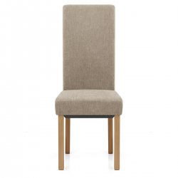 Chaise Bois Tissu - Carolina Gris Foncé