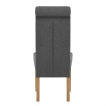 Chaise Bois Tissu - Carolina Gris Foncé