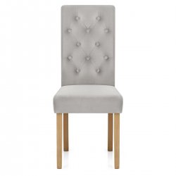 Chaise Bois Velours - Portland Bleu