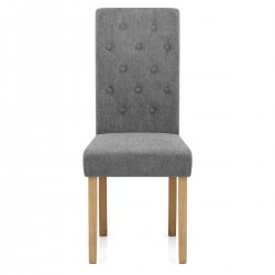 Chaise Bois Tissu - Portland Gris