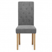 Chaise Bois Tissu - Portland Gris