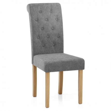 Chaise Bois Tissu - Portland Gris