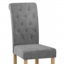 Chaise Bois Tissu - Portland Gris