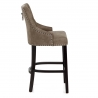 Chaise de Bar Bois Faux Cuir - Ascot Antique Marron