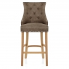 Chaise de Bar Chêne Faux Cuir - Ascot Antique Marron