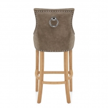 Chaise de Bar Chêne Faux Cuir - Ascot Antique Marron