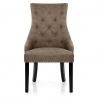 Chaise Bois Faux Cuir Antique - Ascot Marron