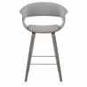 Chaise de Bar Bois Tissu - Alexis Gris