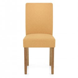 Chaise Tissu Bois - Austin Jaune