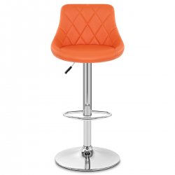 Chaise de Bar Faux Cuir - Stitch Noir