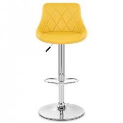 Chaise de Bar Faux Cuir - Stitch Noir