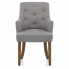 Chaise Chêne Tissu - Broadway Gris