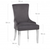 Chaise Métal Velours - Fontaine Gris