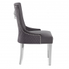 Chaise Métal Velours - Fontaine Gris