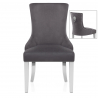 Chaise Métal Velours - Fontaine Gris