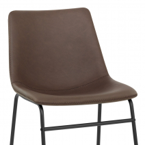 Chaise Simili Cuir - Bucket Marron