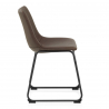 Chaise Simili Cuir - Bucket Marron