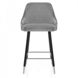 Chaise de Bar Bois Velours - Glam Rose