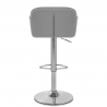Chaise de Bar Chrome Brossé Faux Cuir - Berlin Gris