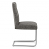 Chaise Métal Simili Cuir - Lancaster Gris