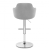 Chaise de Bar Chrome Velours - Vista Gris