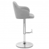 Chaise de Bar Chrome Velours - Vista Gris