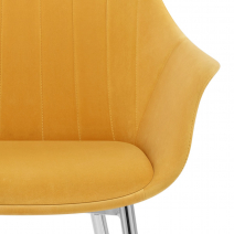 Chaise Métal Velours - Flare Jaune