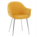 Chaise Métal Velours - Flare Jaune