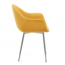 Chaise Métal Velours - Flare Jaune