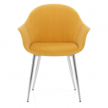 Chaise Métal Velours - Flare Jaune