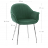 Chaise Métal Velours - Flare Vert