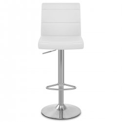 Chaise de Bar Faux Cuir Chrome Brossé - Breakfast