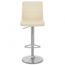Chaise de Bar Faux Cuir Chrome Brossé - Breakfast