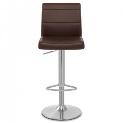 Chaise de Bar Faux Cuir Chrome Brossé - Breakfast