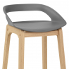 Tabouret de Bar Résine Bois - Crew Gris