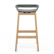 Tabouret de Bar Résine Bois - Crew Gris