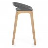 Tabouret de Bar Résine Bois - Crew Gris