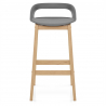 Tabouret de Bar Résine Bois - Crew Gris