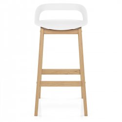 Tabouret de Bar Résine Bois - Crew Gris