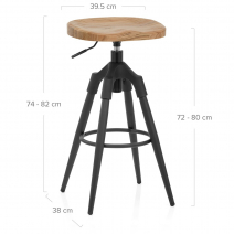 Tabouret Métal Bois - Compass Bois