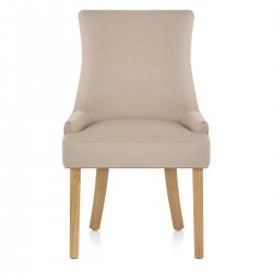 Chaise Chêne Tissu - Richmond Crème