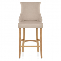 Chaise de Bar Tissu Chêne - Richmond Crème