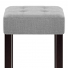  Tabouret de bar Bois Tissu- Oliver Gris