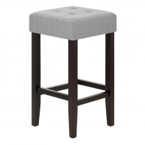  Tabouret de bar Bois Tissu- Oliver Gris